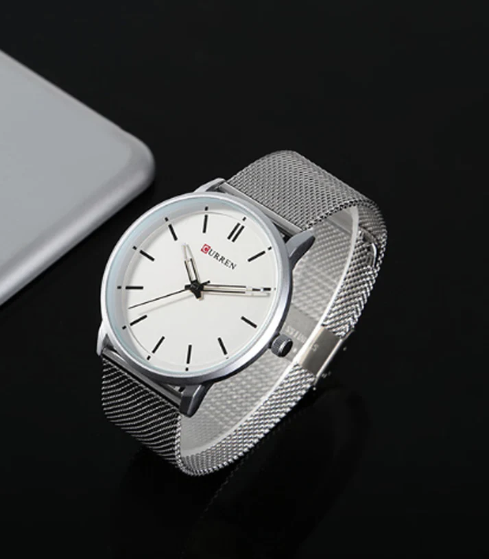 CURREN Original Brand Mesh Band Wrist Watch For Men With Brand (Box & Bag)-8233