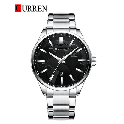 CURREN Original Brand Stainless Steel Band Wrist Watch For Men With Brand (Box & Bag)-8366